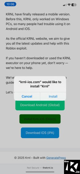 Click Install iOS