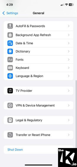 Click VPN & Device Management